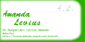 amanda levius business card